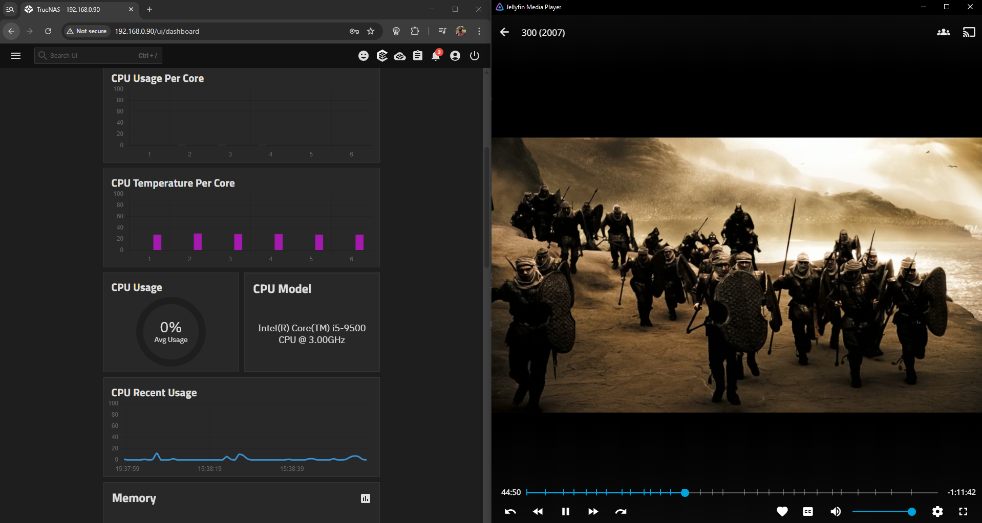 Jellyfin dashboard